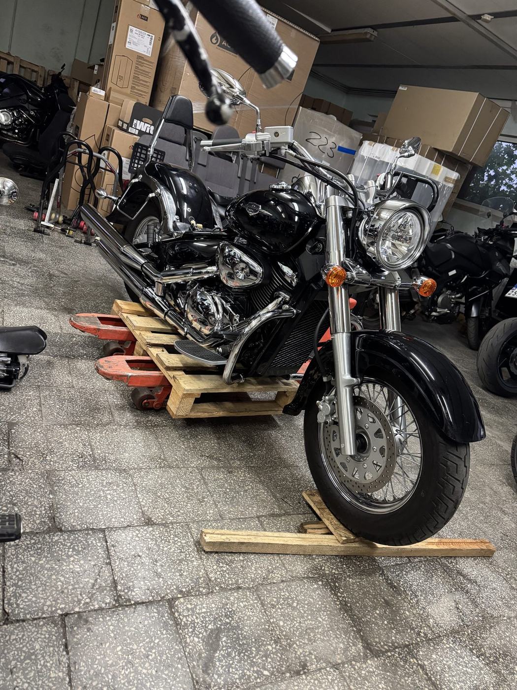 Motocykl gotowy do wydania po serwisie